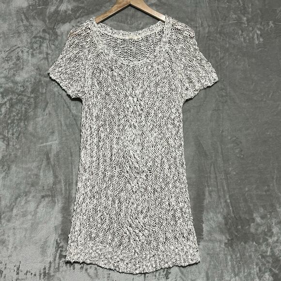 Anthropologie Dresses & Skirts - Anthropologie Moth Tunic Mini Dress Womens Size S White Ivory Knit Cottagecore